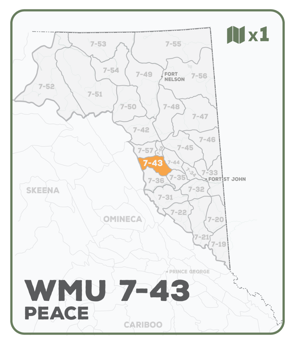 WMU 7-43 Peace Region - Hunting Topo BC - Backroad Maps