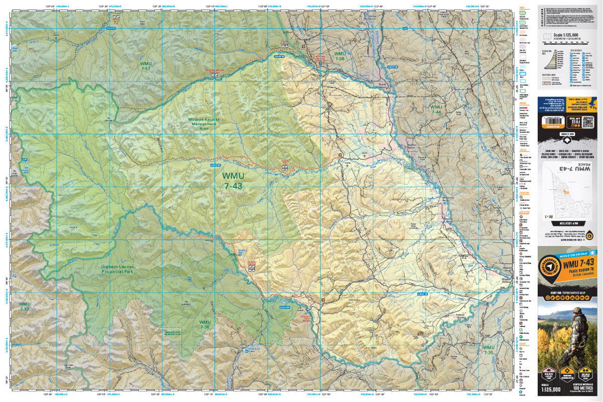 WMU 7-43 Peace Region - Hunting Topo BC - Backroad Maps