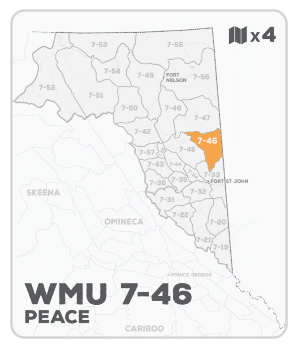 WMU 7-46 Hunting Bundle - Peace Region BC (4 maps) - Hunting Bundle