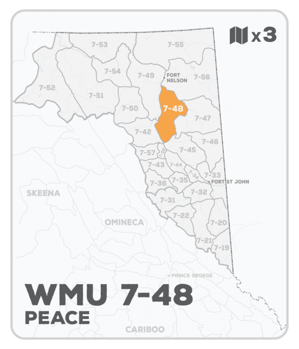 WMU 7-48 Hunting Bundle - Peace Region BC (3 maps) - Hunting Bundle