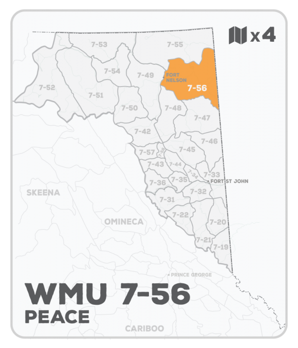 WMU 7-56 Hunting Bundle - Peace Region BC (4 maps) - Hunting Bundle