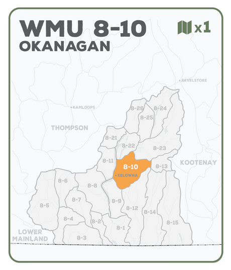 WMU 8-10 Okanagan Region - Hunting Topo BC - Backroad Maps