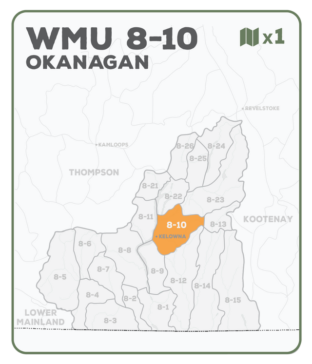 WMU 8-10 Okanagan Region - Hunting Topo BC - Backroad Maps