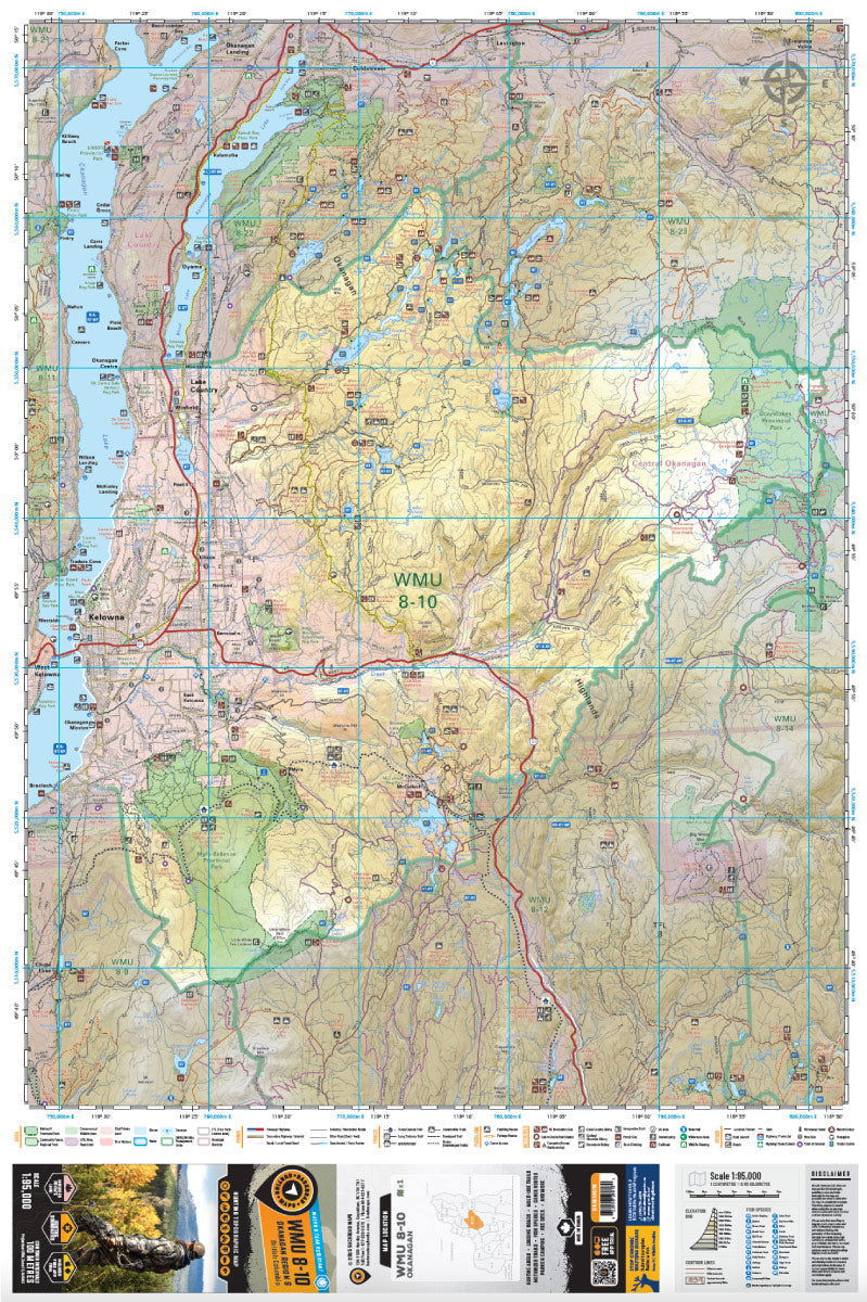 WMU 8-10 Okanagan Region - Hunting Topo BC - Backroad Maps
