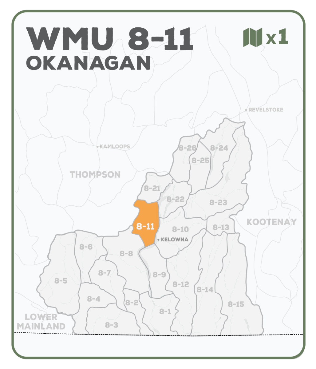 WMU 8-11 Okanagan Region - Hunting Topo BC - Backroad Maps