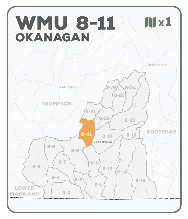 WMU 8-11 Okanagan Region - Hunting Topo BC - Backroad Maps