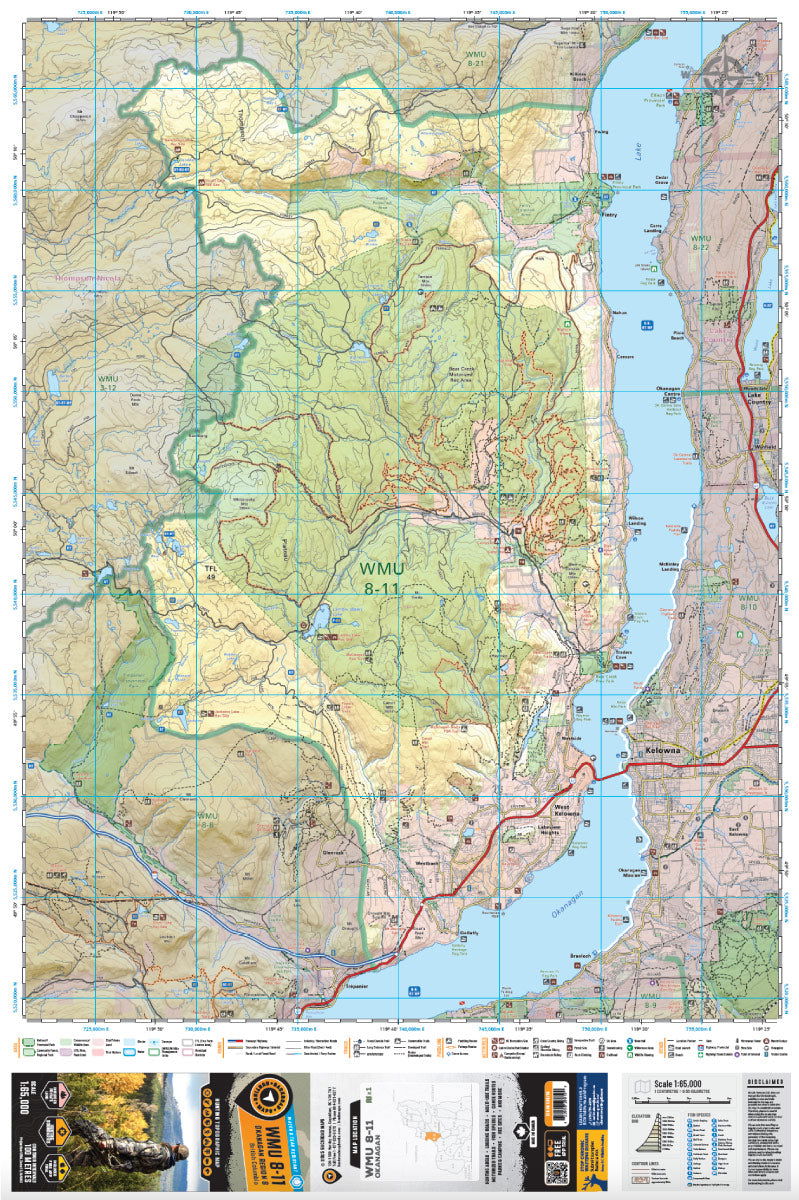 WMU 8-11 Okanagan Region - Hunting Topo BC - Backroad Maps