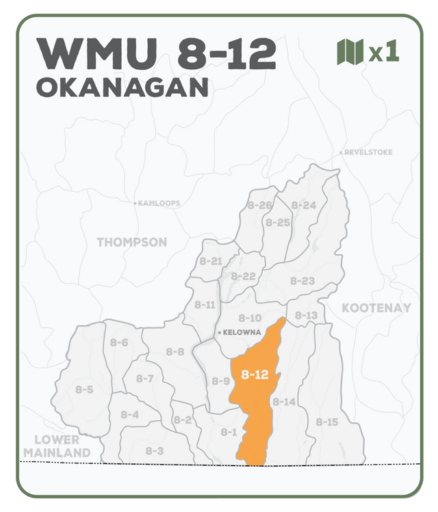WMU 8-12 Okanagan Region - Hunting Topo BC - Backroad Maps