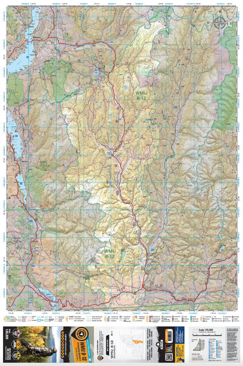 WMU 8-12 Okanagan Region - Hunting Topo BC - Backroad Maps