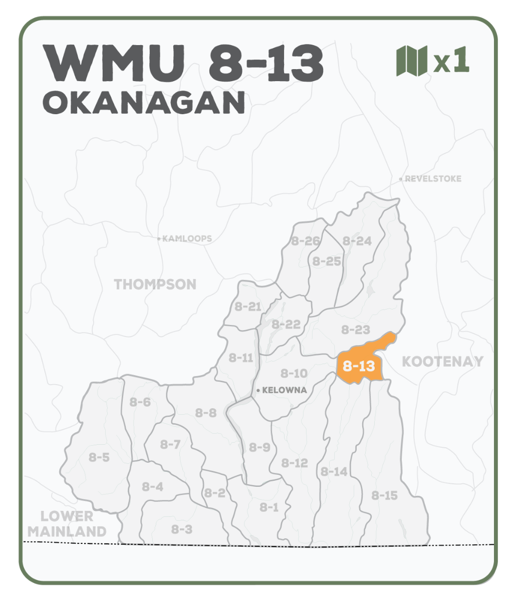 WMU 8-13 Okanagan Region - Hunting Topo BC - Backroad Maps