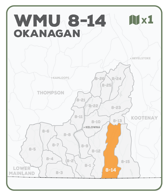 WMU 8-14 Okanagan Region - Hunting Topo BC - Backroad Maps