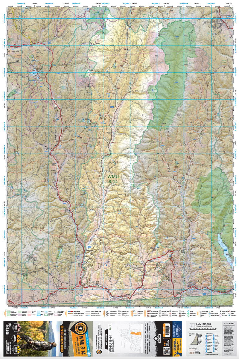 WMU 8-14 Okanagan Region - Hunting Topo BC - Backroad Maps