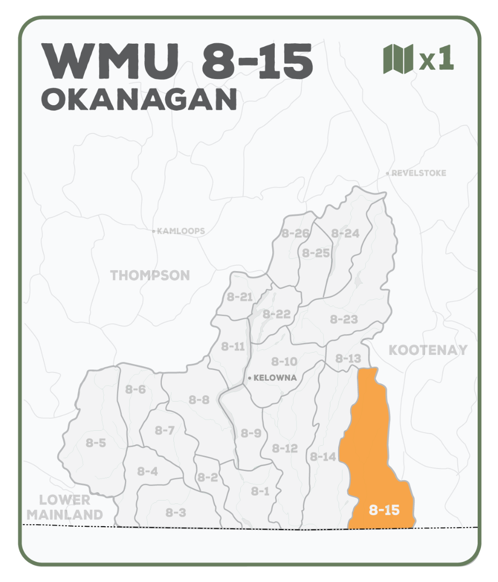 WMU 8-15 Okanagan Region - Hunting Topo BC - Backroad Maps