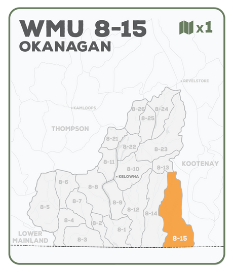 WMU 8-15 Okanagan Region - Hunting Topo BC - Backroad Maps