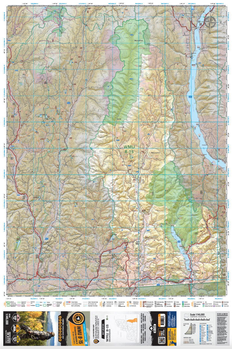 WMU 8-15 Okanagan Region - Hunting Topo BC - Backroad Maps