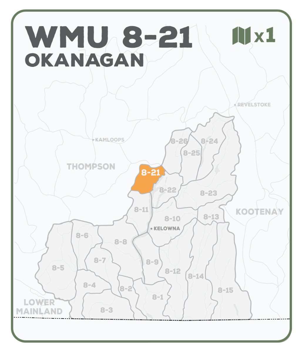 WMU 8-21 Okanagan Region - Hunting Topo BC - Backroad Maps