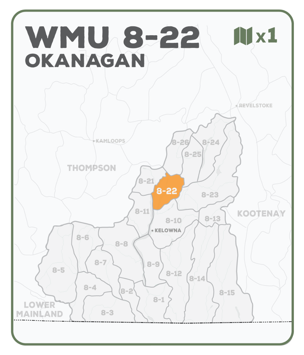 WMU 8-22 Okanagan Region - Hunting Topo BC - Backroad Maps