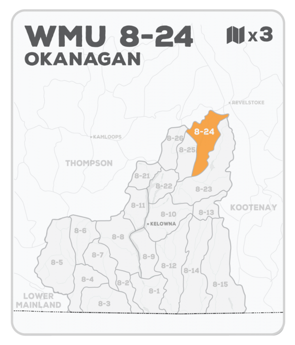WMU 8-24 Hunting Bundle - Okanagan Region BC (3 maps) - Hunting Bundle