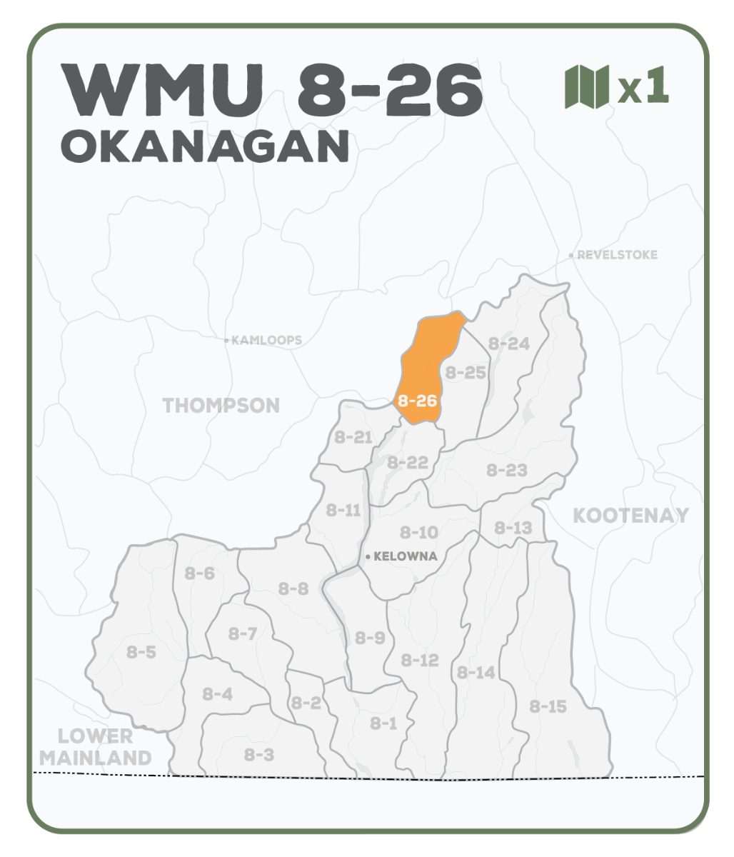 WMU 8-26 Okanagan Region - Hunting Topo BC - Backroad Maps