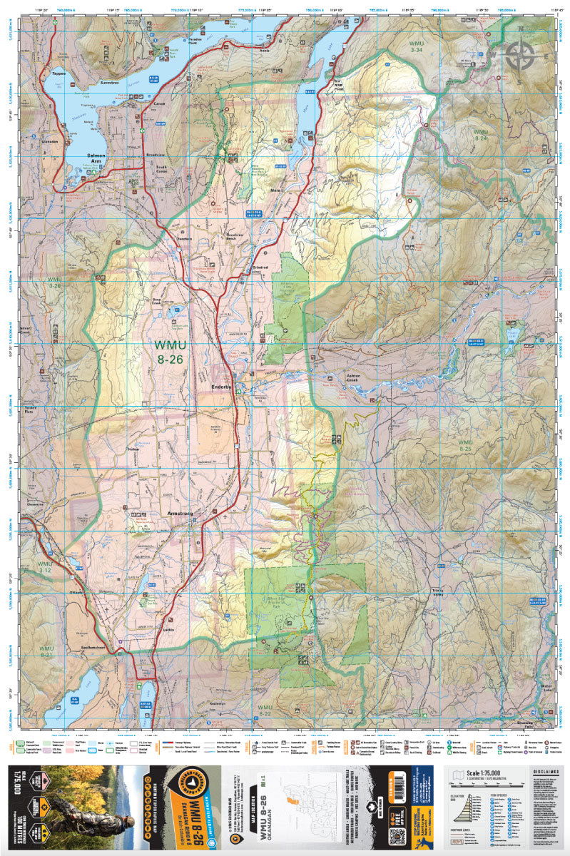 WMU 8-26 Okanagan Region - Hunting Topo BC - Backroad Maps