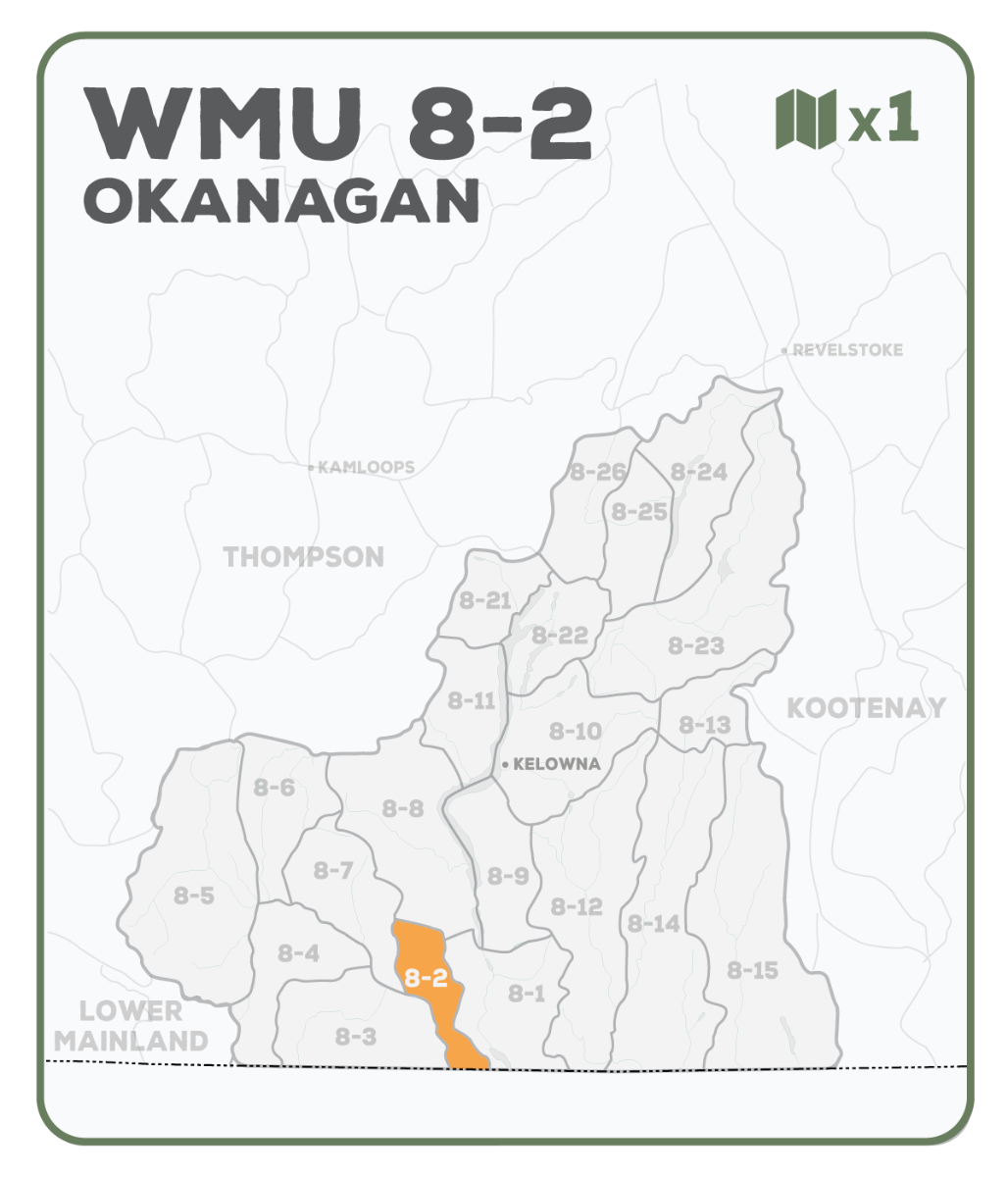 WMU 8-2 Okanagan Region - Hunting Topo BC - Backroad Maps