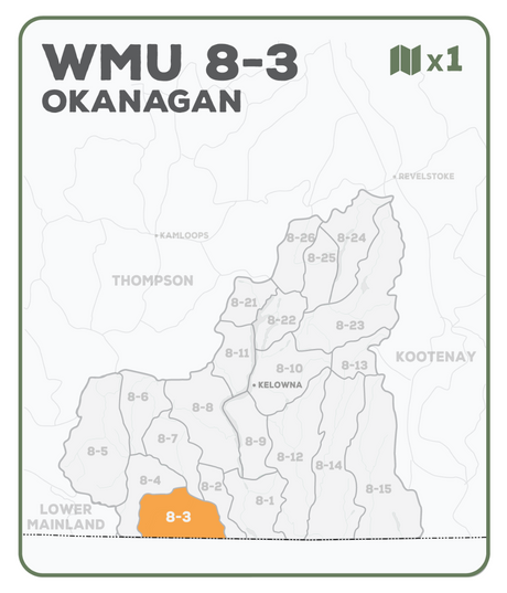 WMU 8-3 Okanagan Region - Hunting Topo BC - Backroad Maps