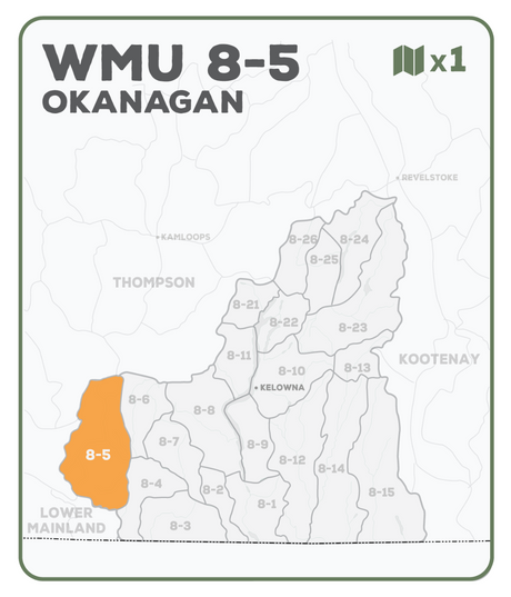 WMU 8-5 Okanagan Region - Hunting Topo BC - Backroad Maps