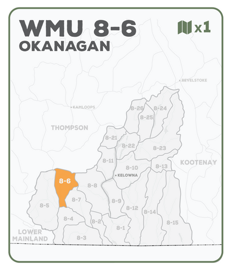 WMU 8-6 Okanagan Region - Hunting Topo BC - Backroad Maps