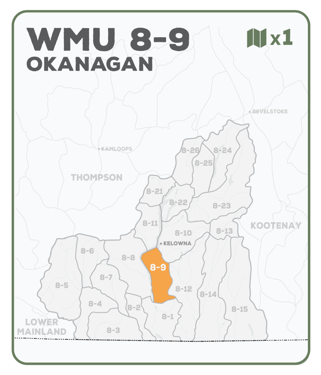 WMU 8-9 Okanagan Region - Hunting Topo BC - Backroad Maps
