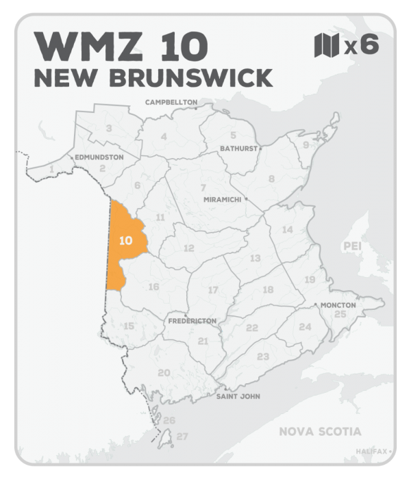 WMZ 10 Hunting Bundle - New Brunswick (6 maps) - Hunting Bundle