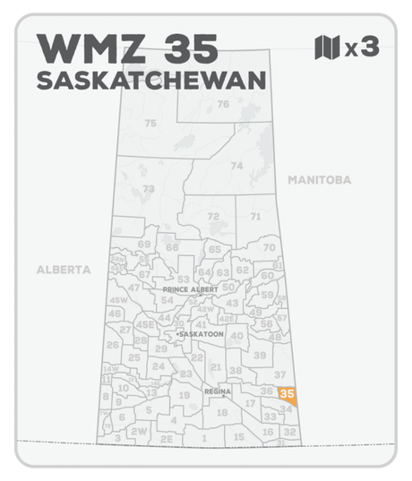 WMZ 35 Saskatchewan Hunting Maps Bundle (3 maps) - Hunting Bundle