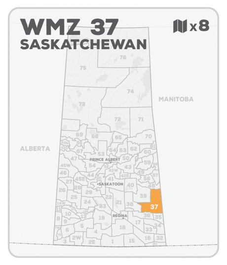 WMZ 37 Saskatchewan Hunting Maps Bundle (8 maps) - Hunting Bundle