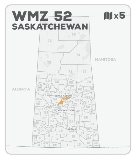 WMZ 52 Saskatchewan Hunting Maps Bundle (5 maps) - Hunting Bundle