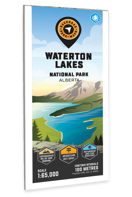 Waterton Lakes National Park Alberta - Park Map - Backroad Maps