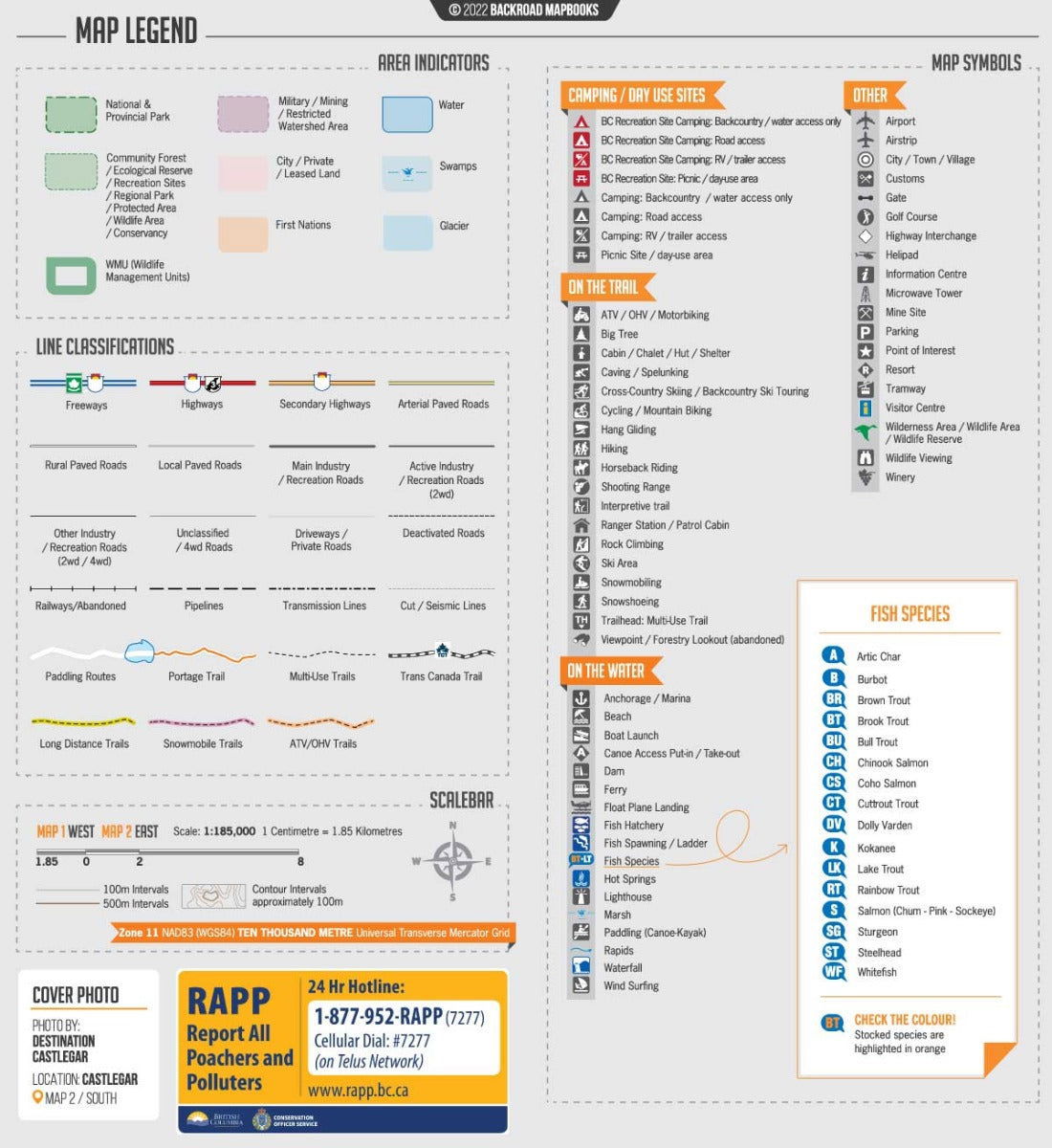 West Kootenay BC - Recreation Map - Backroad Maps