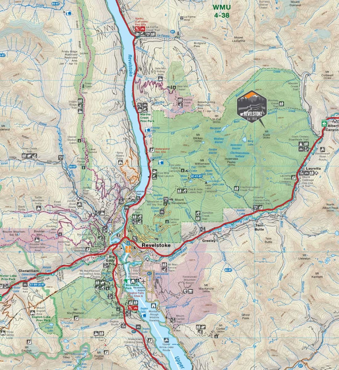 West Kootenay BC - Recreation Map - Backroad Maps