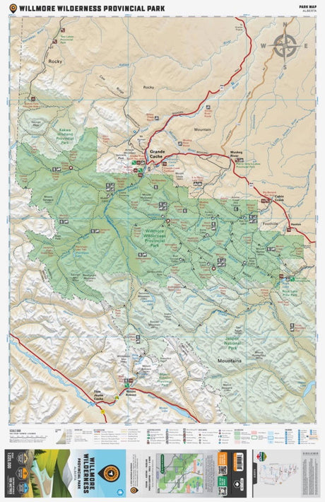 Willmore Wilderness Provincial Park Alberta - Park Map - Backroad Maps