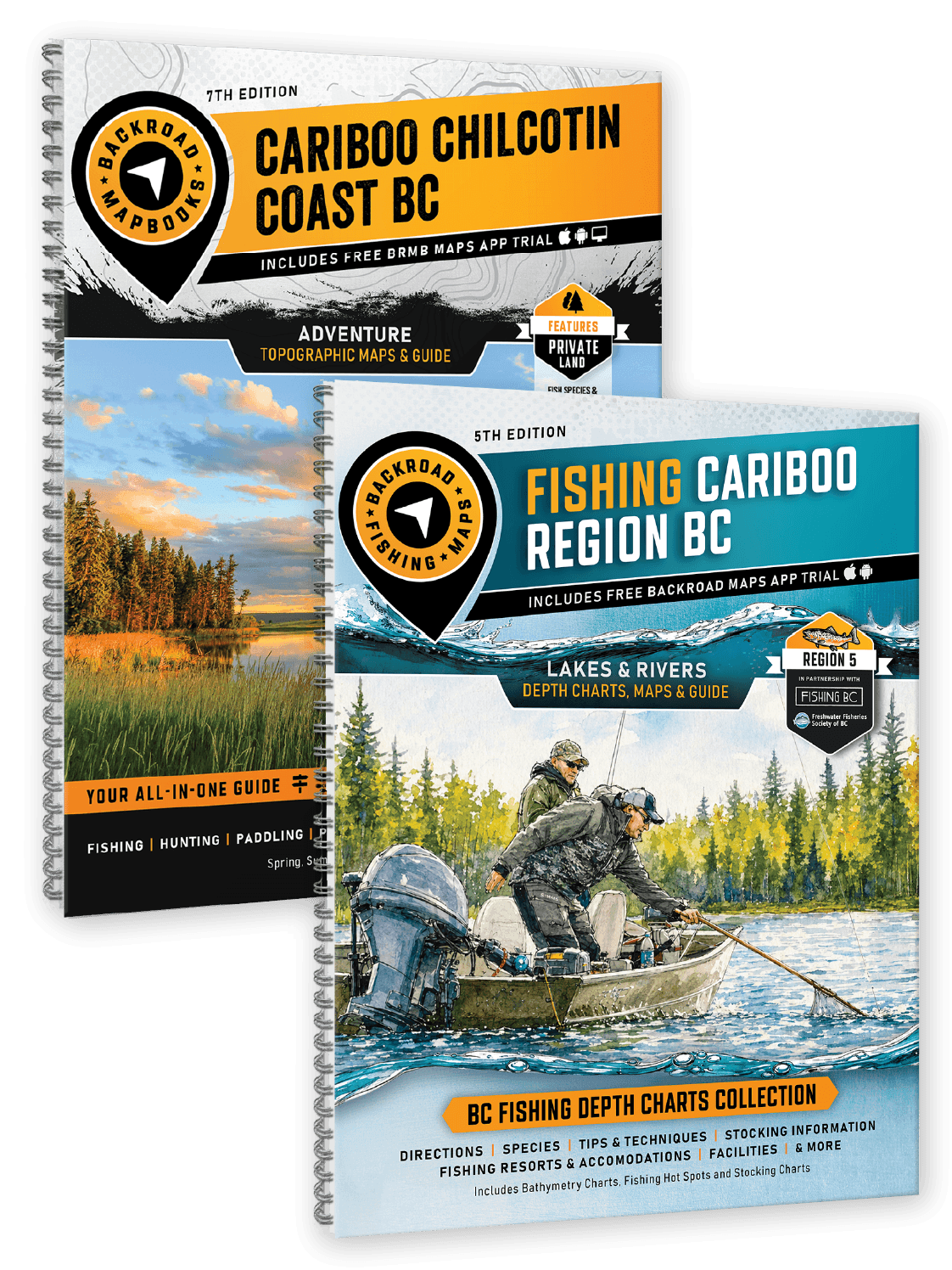 Cariboo Region Fishing & Backroad Mapbook Bundle - Backroad Maps