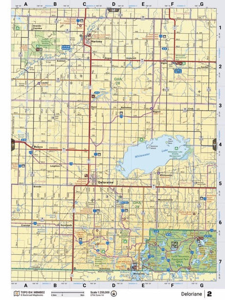 MBMB2 Wall Map - Deloraine - Backroad Maps
