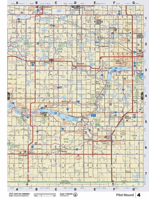 MBMB4 TOPO Map - Pilot Mound - Backroad Maps