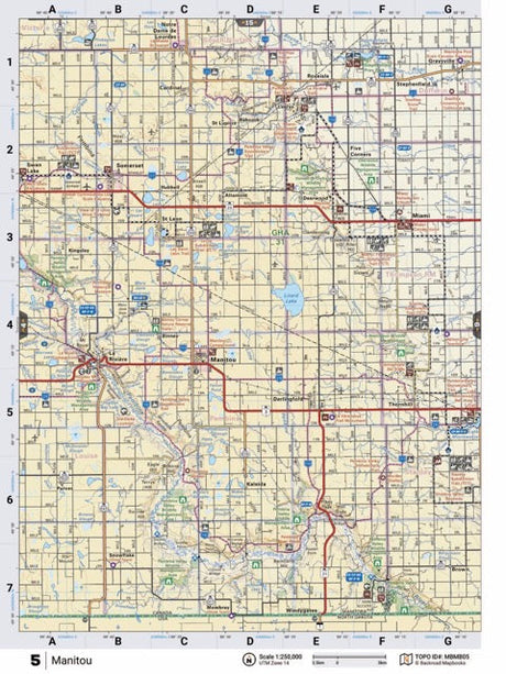 MBMB5 Wall Map - Manitou - Backroad Maps