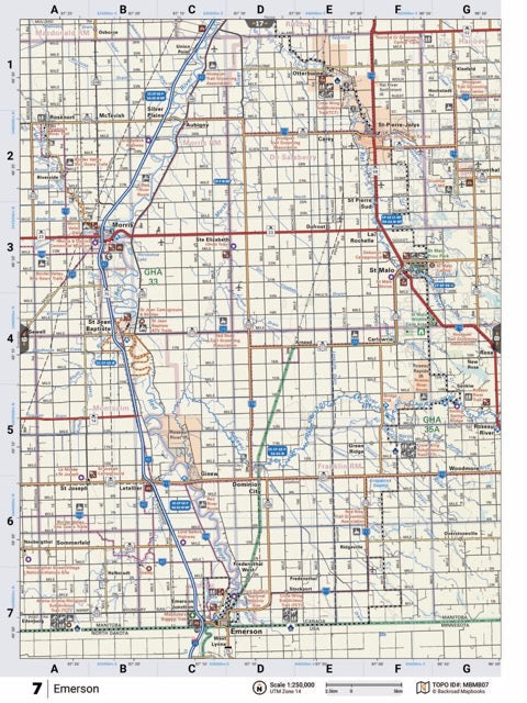 MBMB7 TOPO Map - Emerson - Backroad Maps