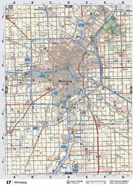 MBMB17 Wall Map - Winnipeg - Backroad Maps