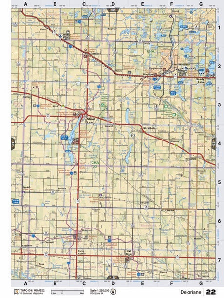 MBMB22 Wall Map - Shoal Lake - Backroad Maps