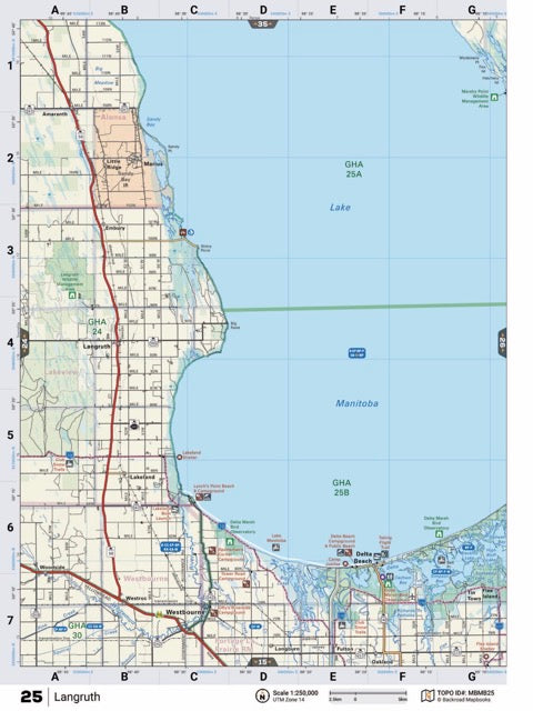 MBMB25 Wall Map - Langruth - Backroad Maps