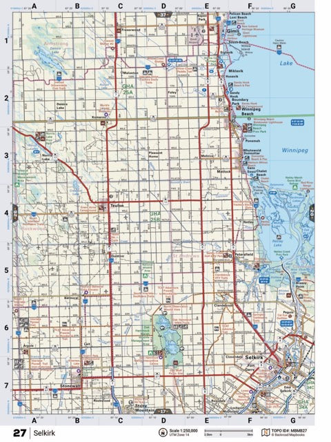 MBMB27 Wall Map - Selkirk - Backroad Maps