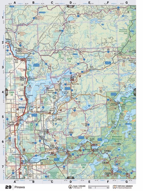 MBMB29 TOPO Map - Pinawa - Backroad Maps