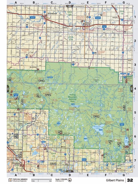 MBMB32 TOPO Map - Gilbert Plains - Backroad Maps