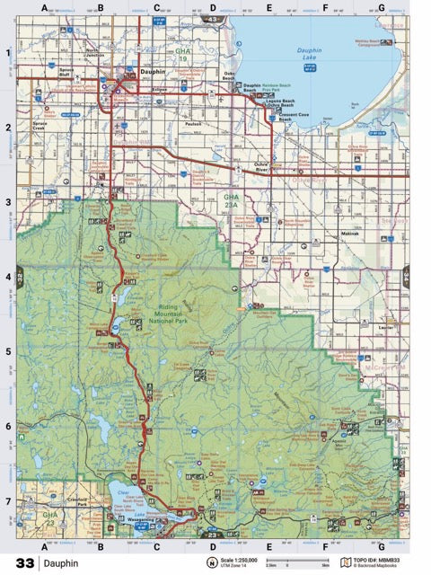 MBMB33 Wall Map - Dauphin - Backroad Maps