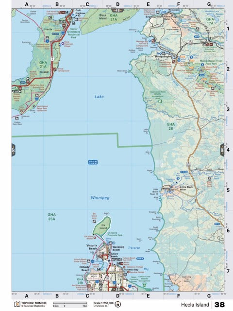 MBMB38 TOPO Map - Hecla Island - Backroad Maps